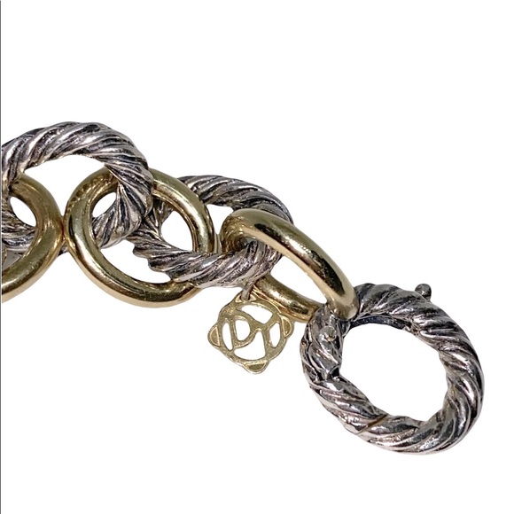 Authentic David Yurman Gold and Silver Oval Link Bracelet - Picture 7 of 15